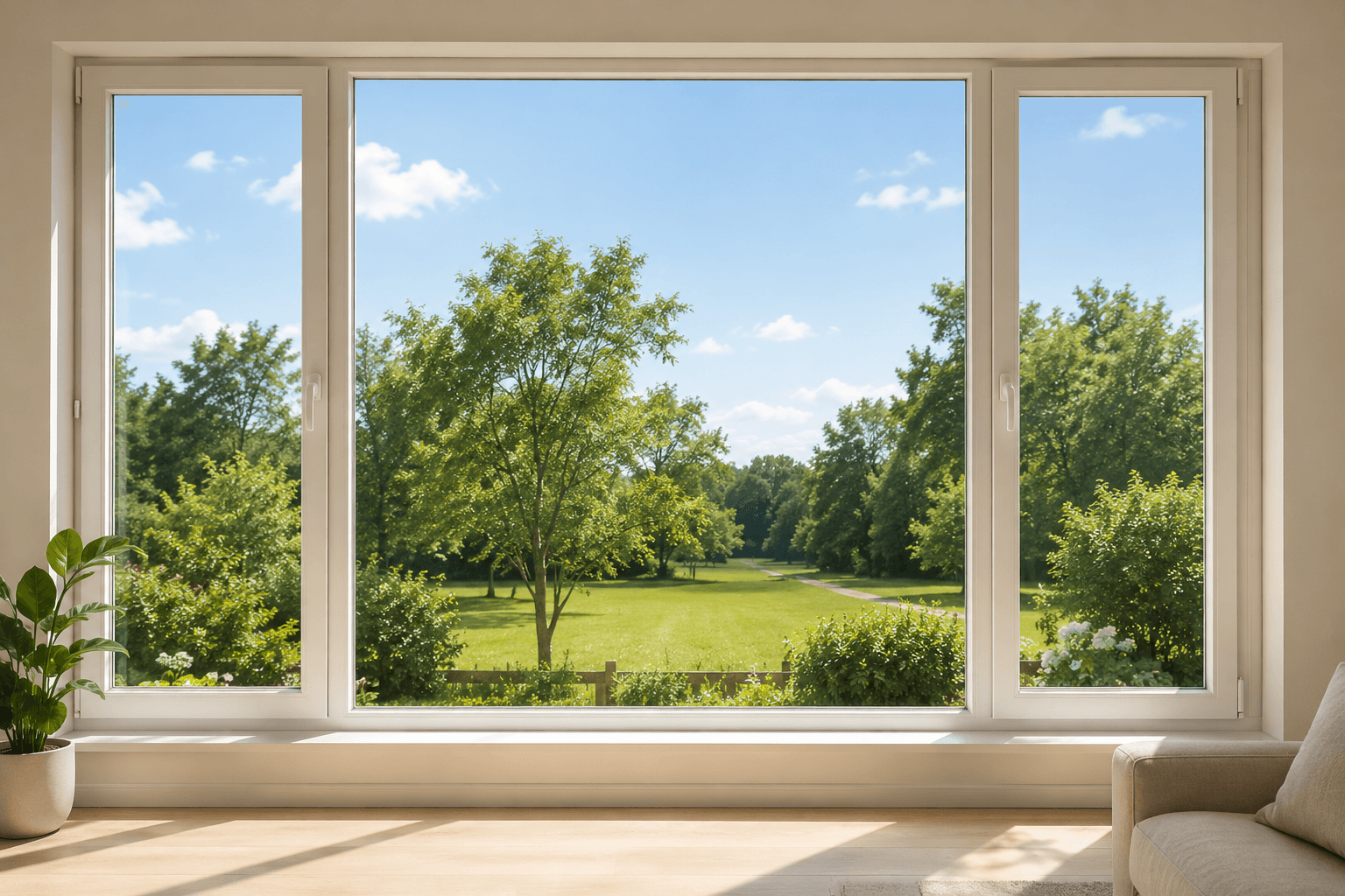 Clear, streak-free glass